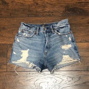 High Rise Denim Shorts